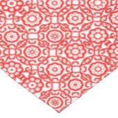 コージーホワイト&レッドウィンター抽象芸術パターンクリスマス テーブルクロス (アングル)