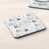 コージーホームクリスマスティール(緑がかった色)ID985 コースター (左側)