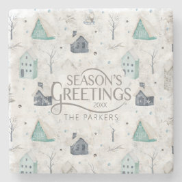 コージーホームクリスマスティール（緑がかった色）ID985 ストーンコースター