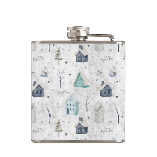 コージーホームクリスマスティール(緑がかった色)ID985 フラスク (裏面)