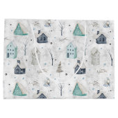 コージーホームクリスマスティール(緑がかった色)ID985 ラージペーパーバッグ (裏面)