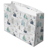 コージーホームクリスマスティール(緑がかった色)ID985 ラージペーパーバッグ (裏面アングル)