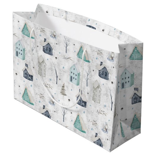 コージーホームクリスマスティール(緑がかった色)ID985 ラージペーパーバッグ (裏面アングル)