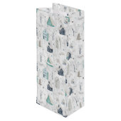 コージーホームクリスマスティール（緑がかった色）ID985 ワインギフトバッグ (裏面アングル)