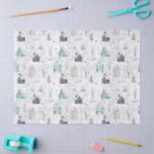 コージーホームクリスマスティール（緑がかった色）ID985 薄葉紙 (クラフト)