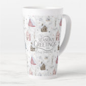 コージーホームクリスマスピンクID985 カフェラテマグ (右アングル)