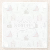 コージーホームクリスマスピンクID985 ガラスコースター (裏面)