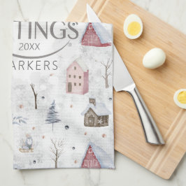 コージーホームクリスマスピンクID985 キッチンタオル