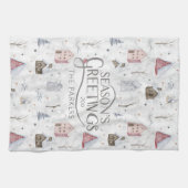 コージーホームクリスマスピンクID985 キッチンタオル (横)