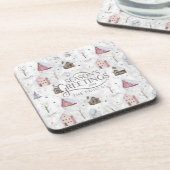 コージーホームクリスマスピンクID985 コースター (左側)