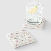 コージーホームクリスマスピンクID985 ストーンコースター (横)