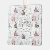 コージーホームクリスマスピンクID985 セラミックオーナメント (左)