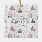 コージーホームクリスマスピンクID985 セラミックオーナメント (正面)