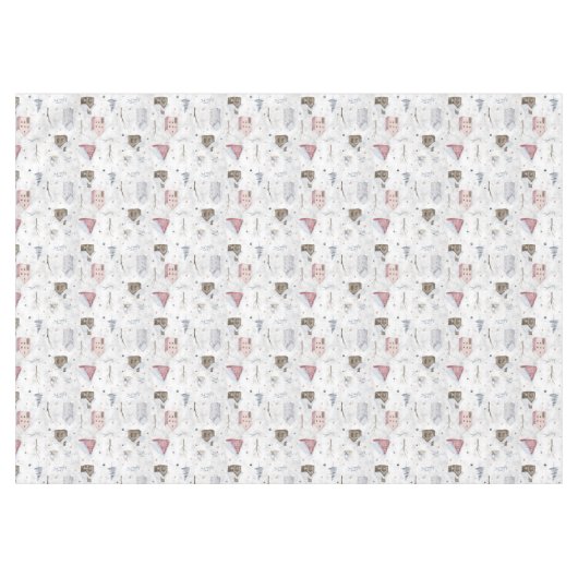 コージーホームクリスマスピンクID985 テーブルクロス (正面(横))