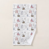 コージーホームクリスマスピンクID985 バスタオルセット (ハンドタオル)