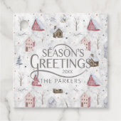 コージーホームクリスマスピンクID985 フェイバータグ (正面)