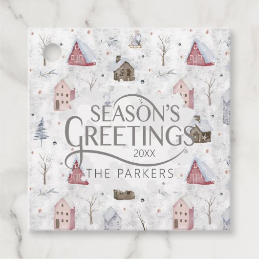 コージーホームクリスマスピンクID985 フェイバータグ (正面)