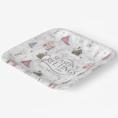 コージーホームクリスマスピンクID985 ペーパープレート (傾斜あり)