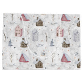 コージーホームクリスマスピンクID985 ラージペーパーバッグ (裏面)