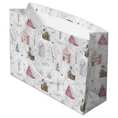 コージーホームクリスマスピンクID985 ラージペーパーバッグ (裏面アングル)