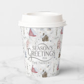 コージーホームクリスマスピンクID985 紙コップ (裏面)