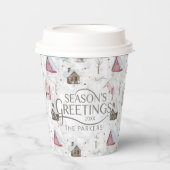 コージーホームクリスマスピンクID985 紙コップ (正面)