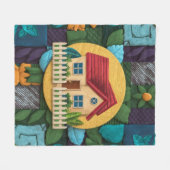 コージーホームヘブン フリースブランケット (正面(横))