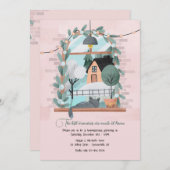 コージーホーム引っ越し祝いパーティー招待状 招待状 (正面/裏面)