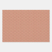 コージーボホピンクグリーン&クレイ ラッピングペーパーシート (正面3)