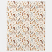 コージーボホレインボーブランケット(ソフトトーン自然付) フリースブランケット (正面)