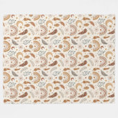 コージーボホレインボーブランケット(ソフトトーン自然付) フリースブランケット (正面(横))