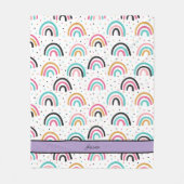 コージーボホーレインボー フリースブランケット (正面)