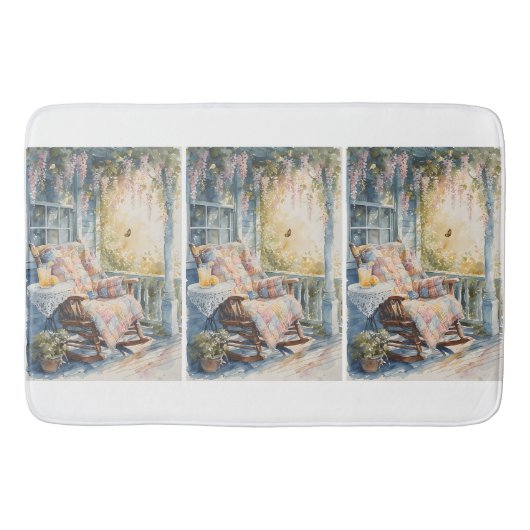 コージーポルチキルトアンドレモネードチャーム バスマット (正面)