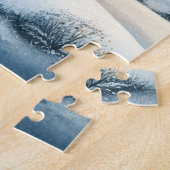 コージーマウンテンキャビンウィンターランドスケープ ジグソーパズル (側面)