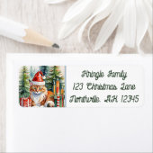 コージーメインクーンキャットクリスマス差出人住所 ラベル (インサイチュ)