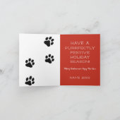 コージーメーンクーンクリスマススノーシーンホリデーカード シーズンカード (内部)