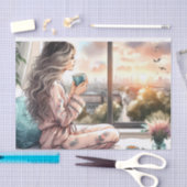 コージーモーニングアーバンガールデクページプリント 薄葉紙 (クラフト)