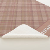 コージーモーヴベージュプライドヴィンテージスタイル シェルパブランケット (3/4)