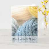 コージーヤーン カード (黄色い花)