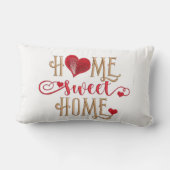 コージーラブ：ホームデザイン刺繍ハート ランバークッション (裏面)