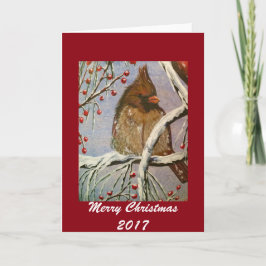 コージーリトル（鳥）ショウジョウコウカンチョウグリーティングカード シーズンカード