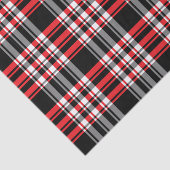 コージーレッドブラック&ホワイトストライププレイドホリデー 薄葉紙 (詳細)