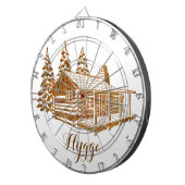 コージーログキャビンハイゲまたはあなたの文字 ダーツボード (正面右)