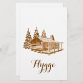 コージーログキャビンハイゲまたはあなたの文字 便箋 (正面/裏面)