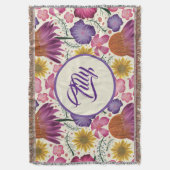 コージーワイルドフラワー子供部屋 スローブランケット (正面縦)