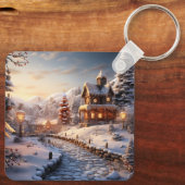 コージーヴィレッジアットクリスマスイラストレーション キーホルダー (裏面)