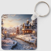 コージーヴィレッジアットクリスマスイラストレーション キーホルダー (裏面)