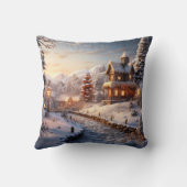 コージーヴィレッジアットクリスマスイラストレーション クッション (裏面)