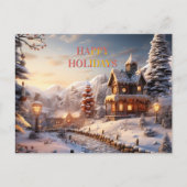 コージーヴィレッジアットクリスマスイラストレーション シーズンポストカード (正面)