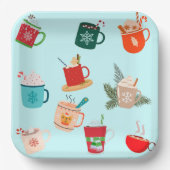 コージー冬ホットチョコレートフェスティバルココア ペーパープレート (正面)